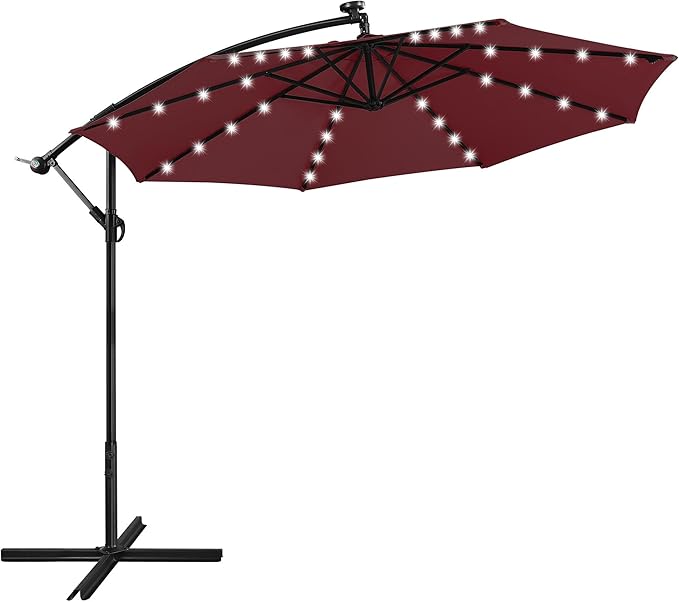 Yaheetech 10FT Solar Offset Umbrella by Yaheetech
