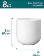 vancasso 8 Inch Ceramic Plant Pots, Planters - Image 2