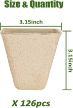 126 Packs Square Peat Pots, 3.15 Inch Seed Starting Pots - Image 2