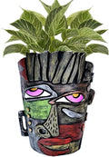 Abstract Face Planters Pots Head, Unique Head Planter by Midogaigai