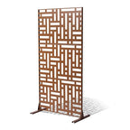 VEVOR Metal Privacy Screen, Outdoor Privacy Screens 3-Panel, Freestanding - Image 11