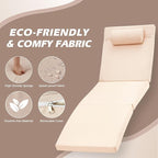 Chaise Lounge Chairs Outdoor Set of 2, Comfy Outside Wicker Patio Pool Lounge - Image 3