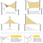 Artpuch Waterproof Sun Shade Sail, UV Resistant Rain Canopy, Curved Edges Shade - Image 6