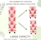 Umigy 2 Set of 7 Tier Vertical Planter Stackable Tower Planters Strawberry Herb - Image 5