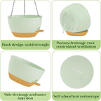2 Pack 10 Inch Self Watering Hanging Planters - Image 7