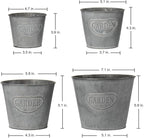 Briful 4 Size Galvanized Buckets Farmhouse Metal Bucket Dark Gray Galvanized - Image 2