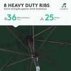 JEAREY 9FT Outdoor Patio Umbrella Outdoor Table Umbrella - Image 5