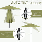 Tempera Patio Market Outdoor Table Umbrella - Image 2