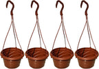 VIDELLY 4 Pieces Plastic Hanging Planters, 5.9 in Dia x 3.54 in H, Flower Plant by VIDELLY