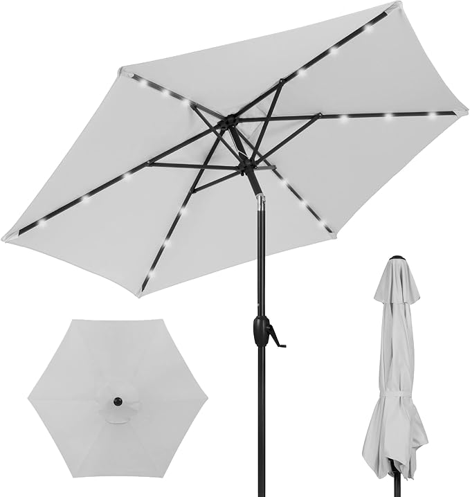 Best Choice Products 7.5ft Outdoor Solar Market Table Patio Umbrella by BestChoiceProducts