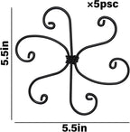 Black Monstera Plant Support 5.5IN 5PCS Premium Stem Support System - Image 2
