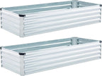 2 Pack 4x2x1FT Galvanized Raised Garden Bed Kit, Outdoor Metal Planter Box - Image 7