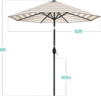 Best Choice Products 10ft Solar Polyester LED Lighted Patio Umbrella w/Tilt - Image 7