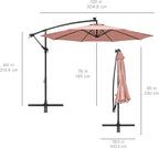 Best Choice Products 10ft Solar LED Offset Cantilever Hanging Market Patio - Image 7