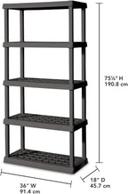 Sterilite 2-Pack 5 Shelf Unit, Heavy-Duty Shelving Storage Rack - Image 3