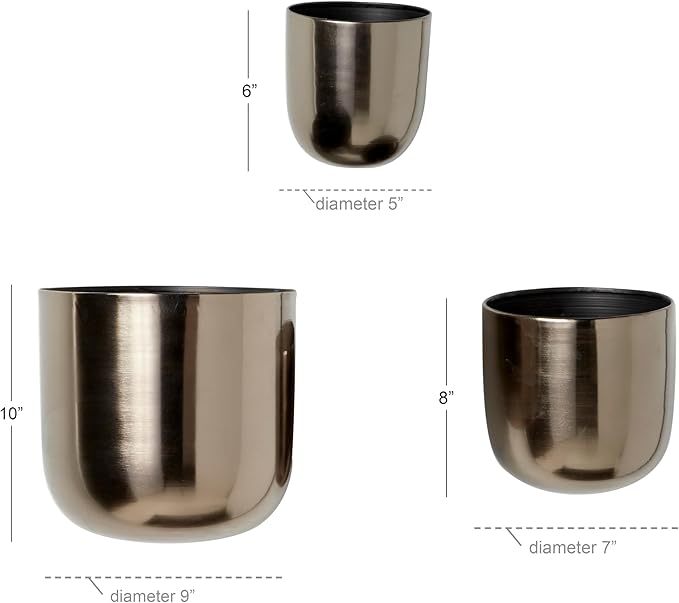 Deco 79 Metal Indoor Outdoor Wall Planter Indoor Outdoor Floating Hanging - Image 5