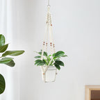 Belit 2 Pack Macrame Plant Hangers Indoor Hanging Planter Basket Decorative - Image 2
