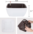Vencer 10.8 Inch Plastic Square Self Watering Planter, Water Indicator - Image 4
