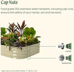Vego garden Raised Garden Bed Kit, Pearl White - Image 4