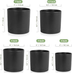 7/6.5/6/5/4 inch Plant Pots for Small Indoor Outdoor Plants, 5 Pack Cylinder - Image 2