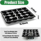 20 Cell Plant Trays for Carrying 3 inch Round Nursery Pots, Sturdy Plastic - Image 2