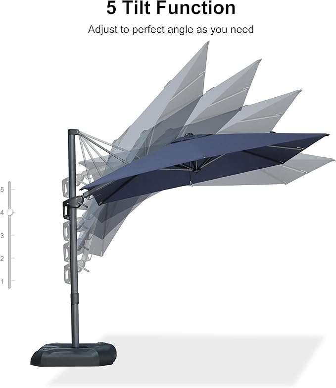 PURPLE LEAF 8' X 8' Tilting Patio Umbrella - Image 8