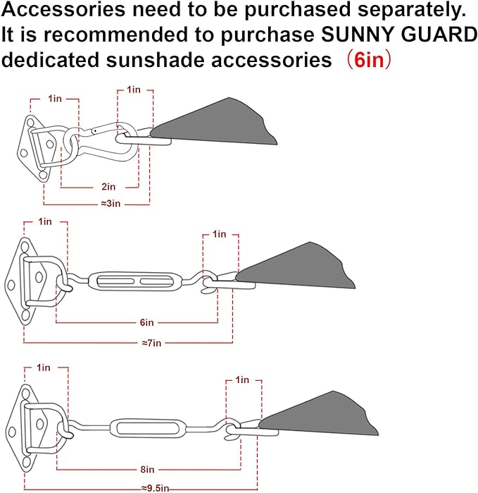 SUNNY GUARD Sun Shade Sail 16'x16'x16' Triangle Sand UV Block Sunshade - Image 3