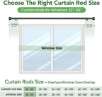 Time Forest Black Curtain Rods for Windows 28 to 48 Inch, 1 Inch Diameter - Image 7