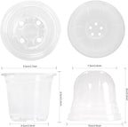 MIXC Clear Plant Nursery Pots - Image 3