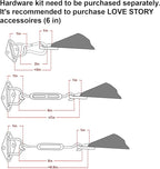 LOVE STORY Custom Size 7'x8'x10.6' Sand Sun Shade Sail Right Triangle Sunshade - Image 3