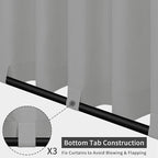 Easy-Going Outdoor Patio Curtains Detachable Tab Top Windproof Weatherproof - Image 3