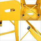Devoko Metal Bar Stools 24" Indoor Outdoor Stackable Barstools Modern Style - Image 6