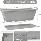 Window Box Planter, 6 Packs 17 Inches Rectangle Planters Box - Image 2