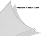 SUNNY GUARD Custom Size 6'x8'x10' Silver Grey Sun Shade Sail Right Triangle UV - Image 7