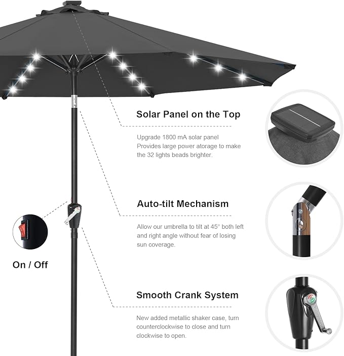 ABCCANOPY 10FT Durable Solar Led Patio Umbrellas - Image 6