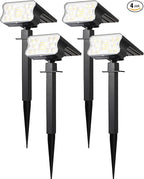 HGGH Solar Lights Outdoor Waterproof IP67, 60 LED 3 Lighting Modes Solar Spot by Home