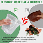 30 Pack 7/6/5/4/3 Inch Clear Nursery Pots - Image 3