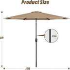 Simple Deluxe 9' Patio Umbrella Outdoor Table Market Yard Umbrella - Image 6