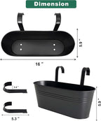 vensovo 16 Inch Railing Planter - Image 2
