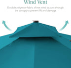 Best Choice Products 10x10ft Cantilever Patio Umbrella w/Base Included - Image 6