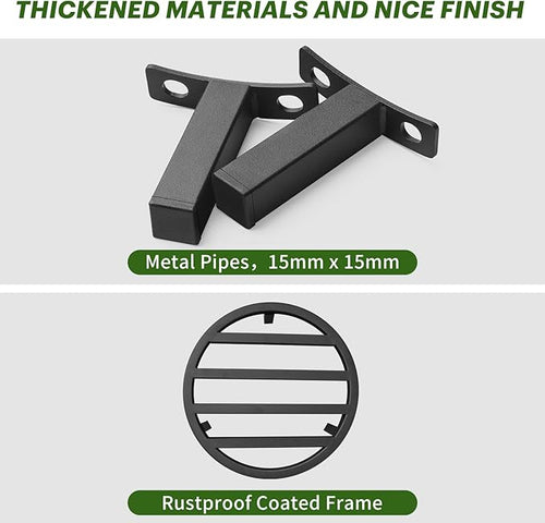 3 Pack 10.23 Inch Metal Plant Stands Outdoor, 240 LBS Capacity, Single Plant - Image 2