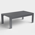 Outdoor Rectangle Patio Aluminum Coffee Tables - Image 4