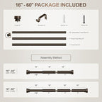 Modern Antique Brown Bronze Curtain Rods - Image 9