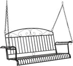 VINGLI Upgraded Metal Patio Porch Swing, 660 LBS Weight Capacity Steel Porch by VINGLI