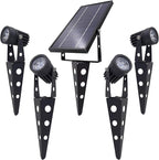 4-Spotlight Mini 50X Solar-Powered LED Spotlight, Outdoor Garden Yard Landscape by SolarLightMart
