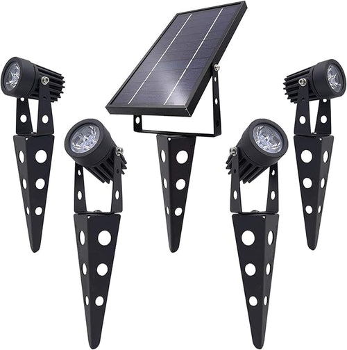 4-Spotlight Mini 50X Solar-Powered LED Spotlight, Outdoor Garden Yard Landscape by SolarLightMart