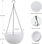 8 inch Small Hanging Planters for Indoor Outdoor Plants, 2 Pack Hanging Flower - Image 2