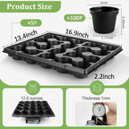 3 Inch Plastic Plant Pots 100 Pcs - Image 4