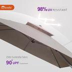 PURPLE LEAF 9' X 12' Cantilever Outdoor Patio Umbrella Large Heavy Duty 360° - Image 5