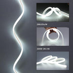 AC 110V COB LED Strip Lights Outdoor Waterproof 65.6ft, 6000K Cool White Super - Image 3